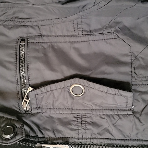 Topman Men's Moto Bomber Style Jacket Black size L - Picture 5 of 15